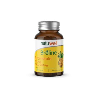 Natuwell Broline Bromelain Supplement - 500mg Capsules for Digestive Health & Anti-Inflammatory - Vitamin & Supplement