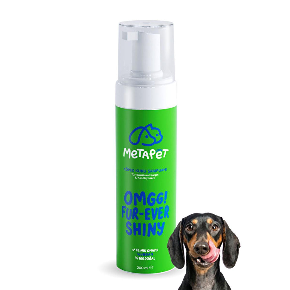 Metapet Natural Dog Shampoo for Shedding Control & Coat Health - 6.76 fl oz, Argan Oil & E Vitamin Enriched - Shampoo