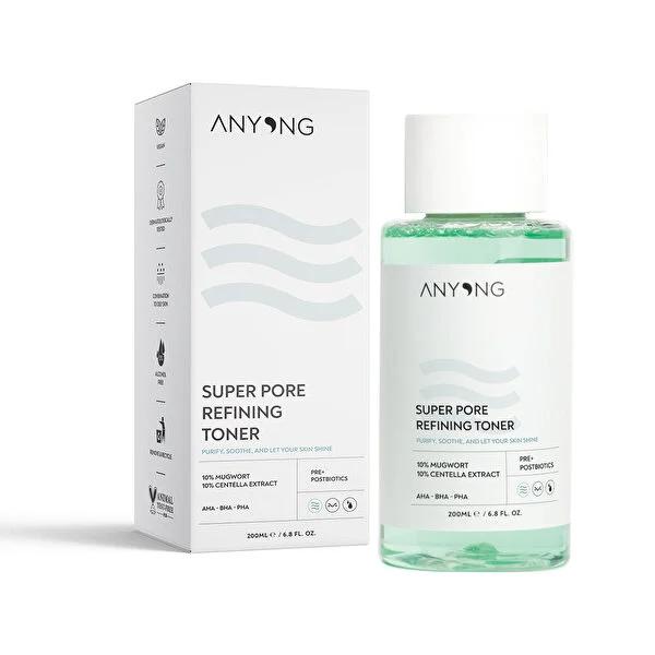 Anyong Tonik Super Pore Refining Toner - AHA-BHA-PHA Natural Skincare Solution for Refined Pores & Smooth Texture Anyong Tonik Super Pore Refining Toner - AHA-BHA-PHA for Smooth Skin Pore Refining Toner, AHA-BHA-PHA Toner, Natural Skincare, Centella Asiatica Extract, Fermented Skincare Ingredients, Skincare for Sensitive Skin, Pore Minimizing, Smooth Skin Texture, Exfoliating Toner, Hydrating Toner, Natural Ingredients, Skincare Routine Essentials