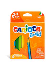 Carioca Durable Triangular Crayons for Toddlers - Non-Toxic, Unbreakable, Easy Grip for 2 Year Olds - Toy