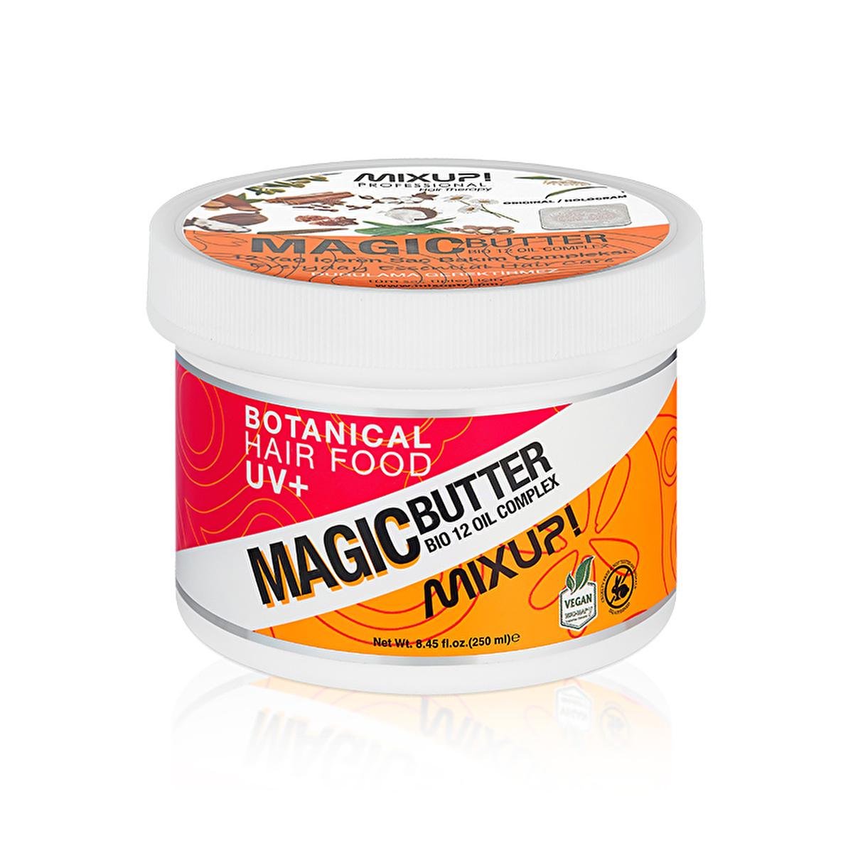 Mixup Magic Butter Leave-In Hair Care Cream: Vegan Formula for Shine, Strength & UV Protection - 8.45 fl oz Mixup Magic Butter: Vegan Leave-In Hair Cream - Shine & Protect leave in hair cream, vegan hair care, cruelty free hair products, hair strengthening cream, UV protection hair cream, hair oil blend, hair repair cream, Mixup Magic Butter, hair shine enhancer, hair breakage protection, Hair Care Cream, leave-in conditioner, natural hair care, sun protection, hair nourishment, hair repair, healthy hair, d