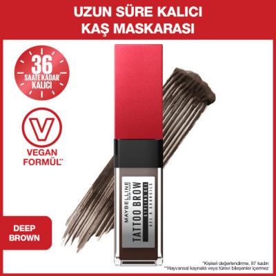 Maybelline New York Tattoo Brow 36h Styling Gel - 260 Deep Brown, Long-Lasting Eyebrow Styling Maybelline Tattoo Brow 36H Styling Gel - Long Lasting Eyebrow Makeup eyebrow styling gel, long-lasting brow gel, waterproof brow product, Maybelline Tattoo Brow, deep brown brow gel, cosmetic, beauty product, brow care, grooming, makeup, Maybelline, 36-hour brow gel, sweat-resistant brow product, smudge-proof brow gel, easy brow styling
