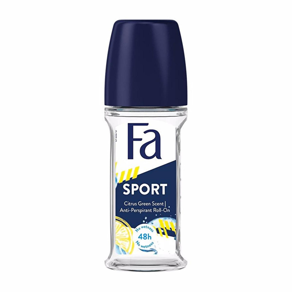 Fa Sport Men's Deodorant Roll-On - Natural Freshness, Anti-White Stain, 1.69 fl oz - view 2