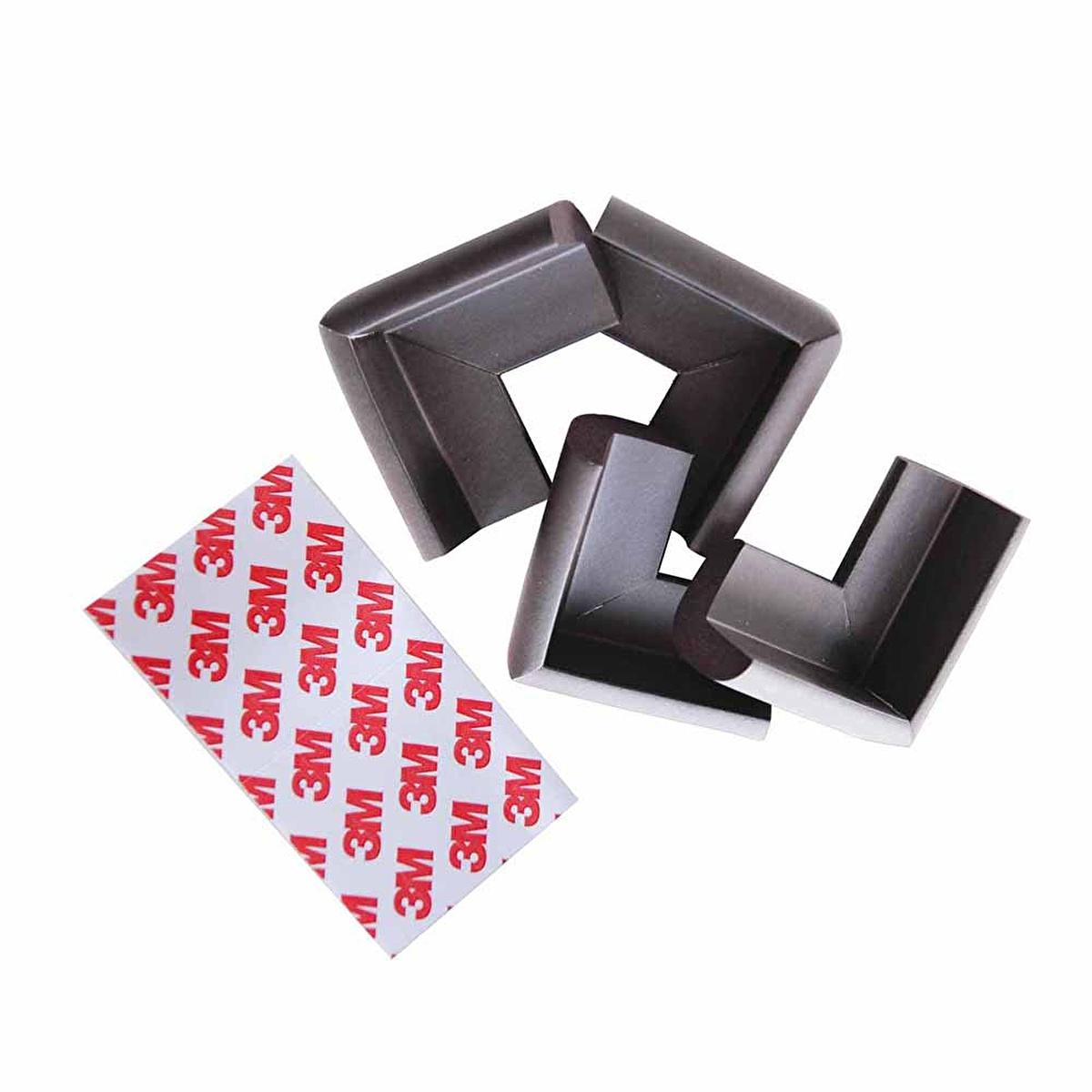 Miny Baby Brown Corner Protector - Soft Rubber Child Safety Protectors for Furniture Edges (4 Pack) Miny Baby Brown Corner Protector - Child Safety Solution baby corner protector, child safety corner protector, rubber corner protector, brown corner protector, childproofing corner protectors, baby safety products, child safety products, furniture edge protectors, soft rubber corner protectors, home safety solutions