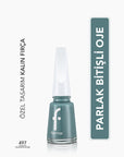 Flormar Nail Enamel Yoğun Pigmentli Oje 497 Celadon Glaze - Long-Lasting Nail Polish with Nail Care Benefits - Nail Polish