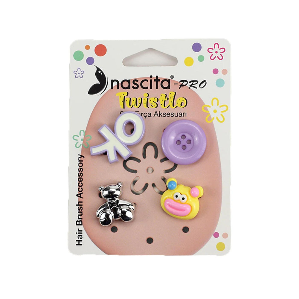 Nascita Twistlo Light Pink Hair Brush & Accessory Set 4-Piece