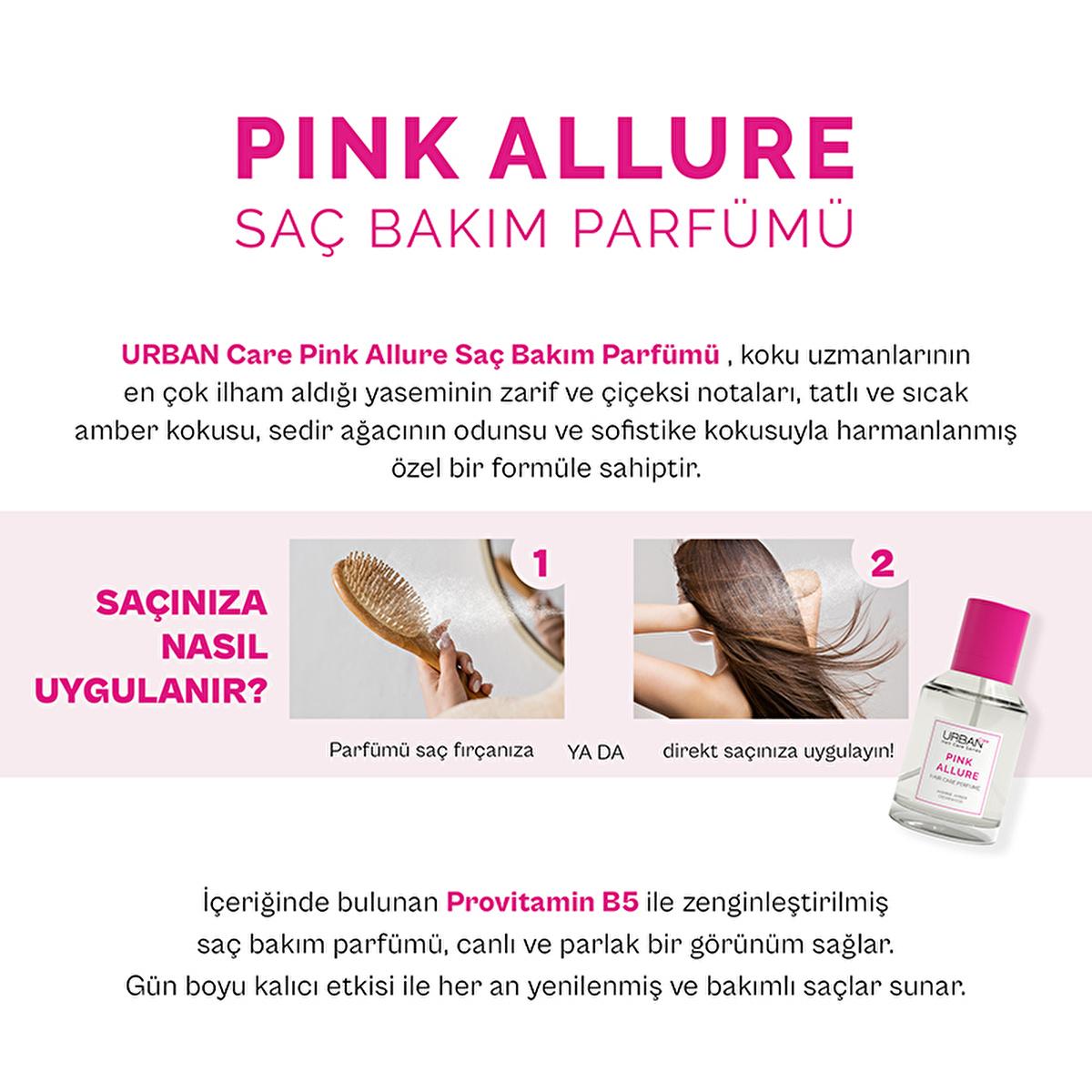 Urban Care Pink Allure Hair Perfume 50ml - Long-Lasting Fragrance with Provitamin B5 Urban Care Pink Allure Hair Perfume - Long-Lasting & Nourishing hair perfume, scented hair care, long-lasting hair fragrance, Provitamin B5 hair care, fragrant hair products, hair fragrance, luxury hair care, nourishing hair perfume, jasmine hair scent, amber hair fragrance, cedar hair perfume, healthy hair products