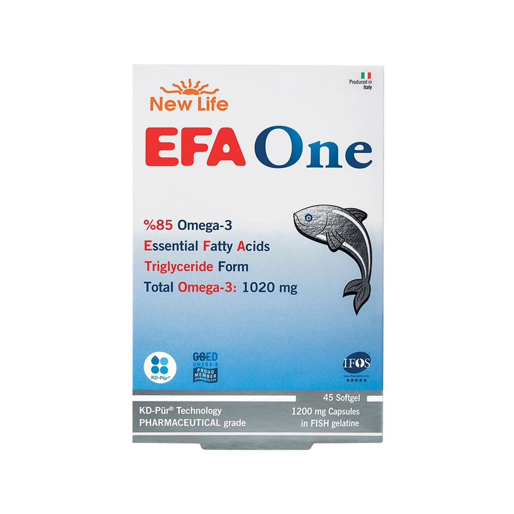 New Life Efa One: 1200mg Omega 3 Supplement - Heart Health & Overall Well-Being Support - 45 Capsules New Life Efa One Omega 3: Heart Health Support, 1200mg Omega 3 supplement, Efa One, 1200mg Omega 3, Omega 3 capsules, Heart health supplement, New Life Omega 3, omega-3 fatty acids, cardiovascular health, dietary supplement, health-conscious, well-being, nutritional support, easy to swallow, convenient, month supply, high potency, adults, men, women, gift for health conscious, gift for wellness, New Life