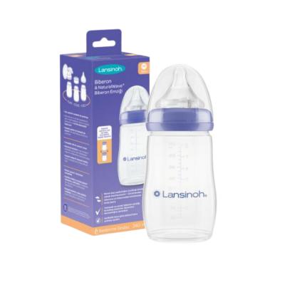 Lansinoh Natural Wave Baby Bottle 240ml - BPA Free, Anti-Colic, Breast Milk Storage - Baby Care