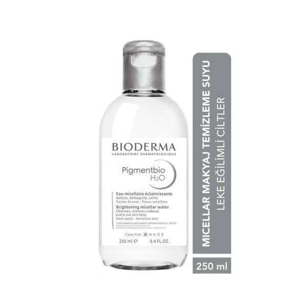 Bioderma Pigmentbio H2O Micellar Makeup Remover for Sensitive Skin - 8.45 fl oz Gentle Skincare Bioderma Pigmentbio H2O Micellar Makeup Remover - Gentle Skincare micellar makeup remover, sensitive skin care, hyperpigmentation treatment, Bioderma Pigmentbio, makeup removal water, gentle skincare, azelaic acid, andrographis paniculata, non-irritating cleanser, convenient skincare, soothing skincare, micellar water, skincare for sensitive skin, makeup remover for hyperpigmentation