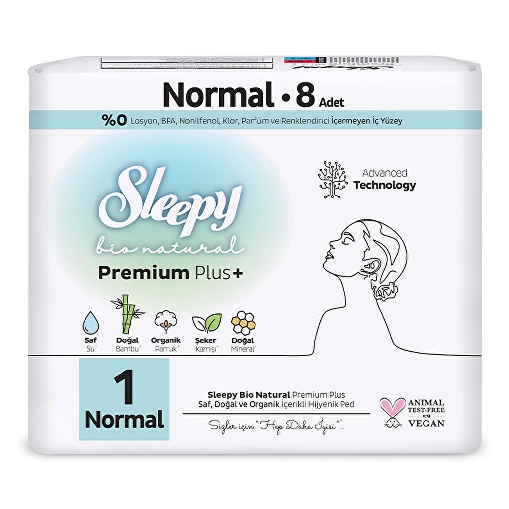 Sleepy Bio Natural Normal Sanitary Pads with Bamboo 8 Count