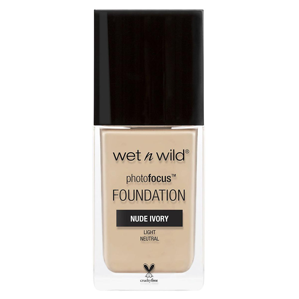 Wet n Wild Photo Focus Foundation Nude Ivory - High Coverage Matte Liquid Foundation for Flawless Finish - view 3