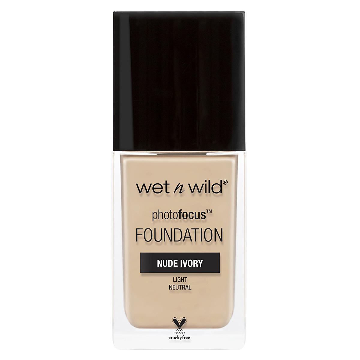 Wet n Wild Photo Focus Foundation Nude Ivory - High Coverage Matte Liquid Foundation for Flawless Finish - view 3