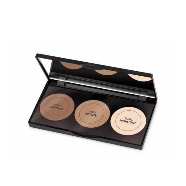 Golden Rose Contour Powder Kit 3x3.5g - Complete Makeup Contouring Solution for Enhanced Facial Features - Highlighter