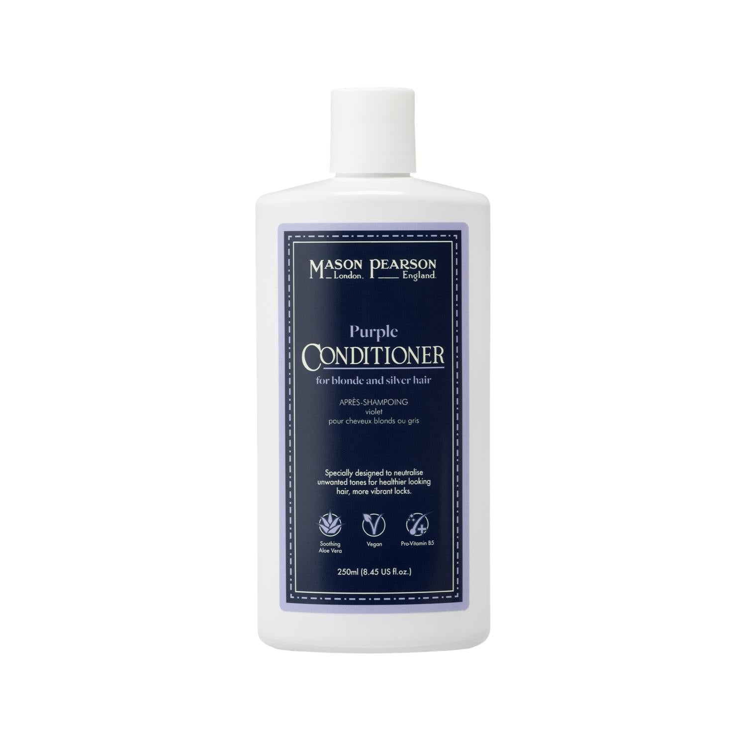 Mason Pearson Purple Shampoo for Blonde & Grey Hair - 8.45 fl oz Toning Shampoo for Color-Treated Hair Mason Pearson Purple Shampoo for Blonde & Grey Hair purple shampoo, blonde hair care, grey hair toner, Mason Pearson, toning shampoo for color-treated hair, hair care, color correction, brassy tone remover, salon quality hair care, hair toner, color-treated hair products