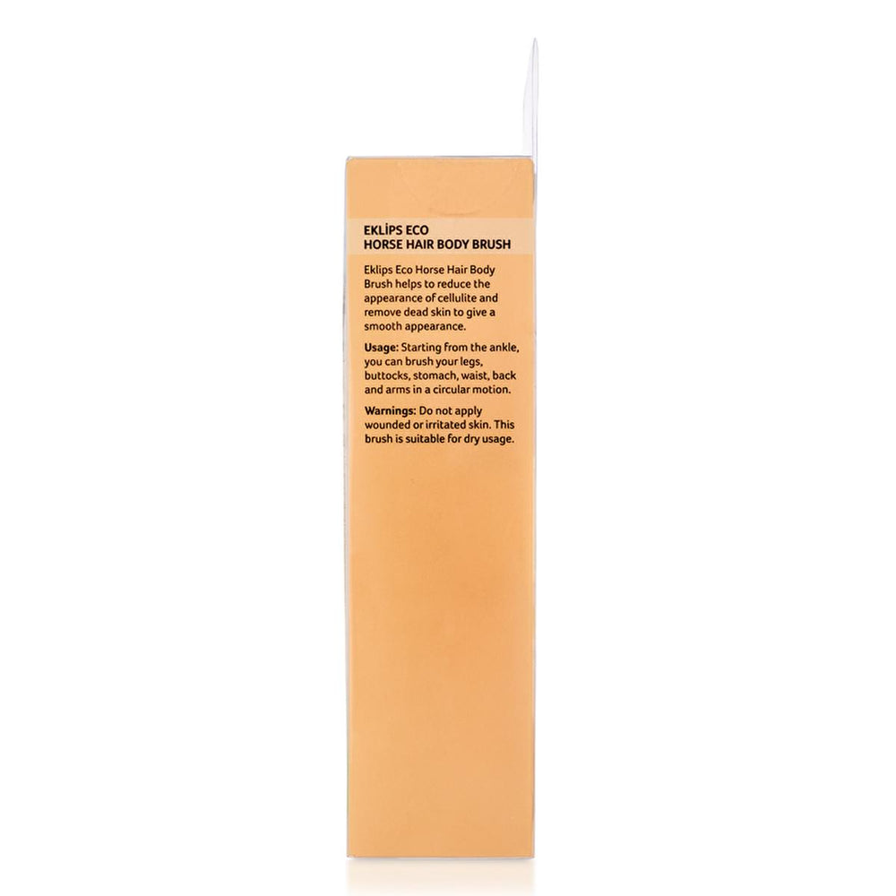 Eklips Eco Natural Bristle Body Brush for Dry Brushing & Cellulite Reduction - Gentle Exfoliating Brush for - Exfoliator