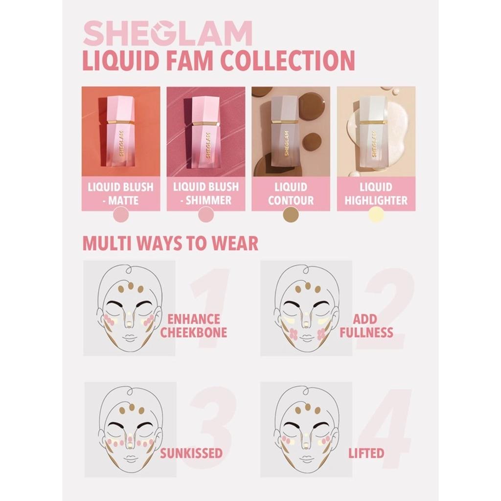 Sheglam Color Bloom Liquid Blush Real Deal 5.2ml