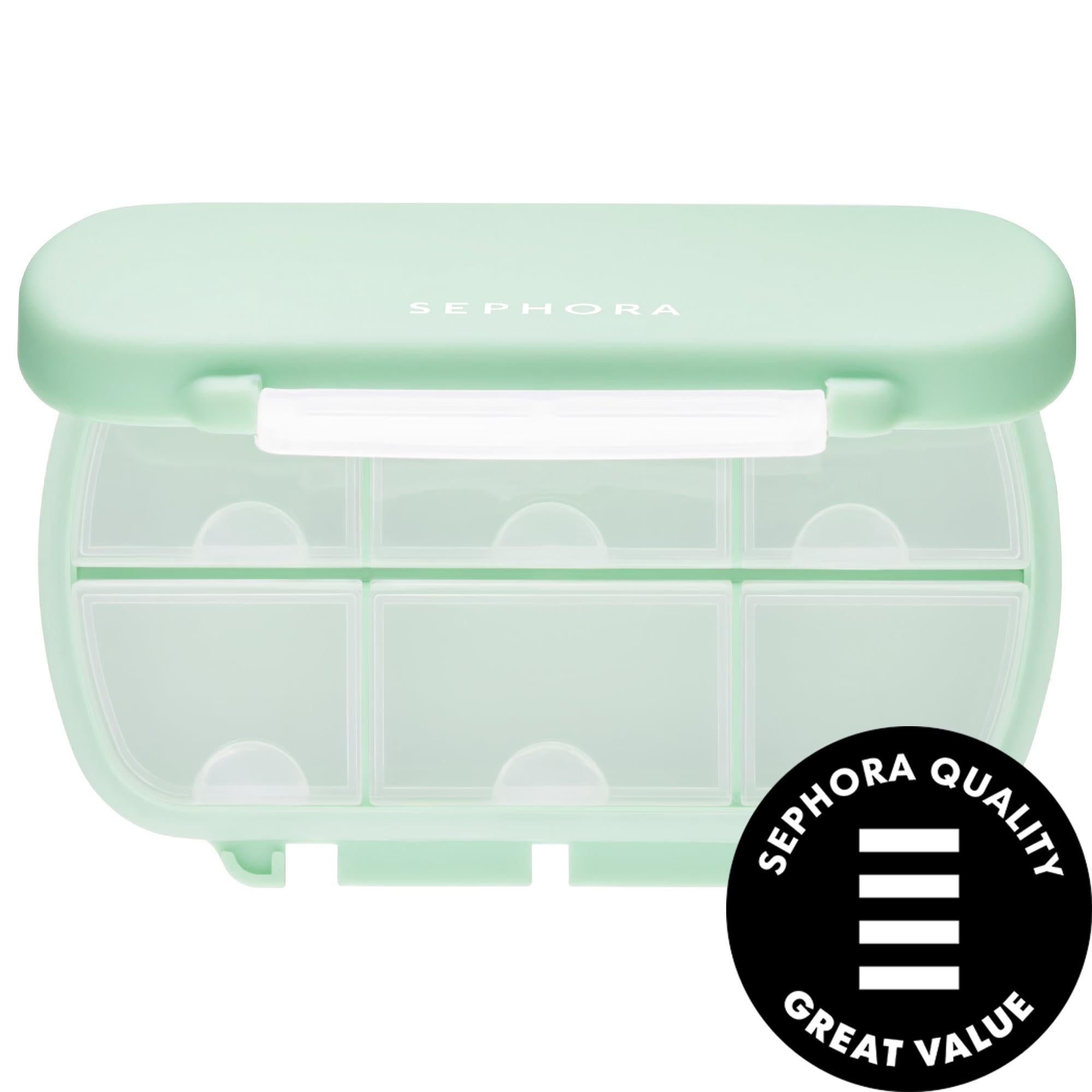 Sephora Collection Large Supplement Organizer: Portable Pill Case with 6 Compartments for Vitamins & Daily Medicine - Travel Friendly Sephora Supplement Organizer: Pill Case for Travel & Daily Use Supplement organizer, Pill case, Vitamin organizer, Daily supplement container, Travel pill organizer, Medicine organizer, Large supplement case, Pill storage box, Sephora Collection supplement case, Supplements, Vitamins, Pill organizer, Travel pill case, Medication organizer, Health, Wellness, Organization, Port