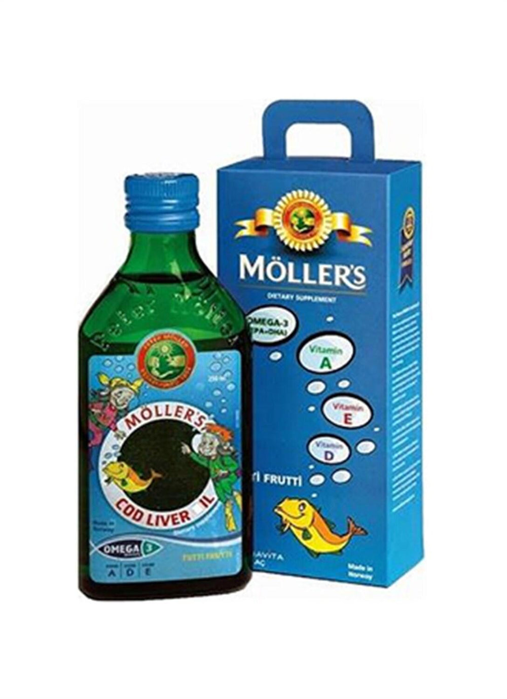 Möller's Omega 3 Fish Oil - Tutti Frutti Flavor | 250ml - Vitamin & Supplement