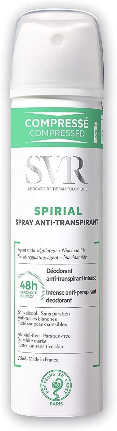 svr-spirial-deodorant-spray-front, svr-spirial-deodorant-spray-back SVR Spirial Deodorant Spray - Antiperspirant | 2.5 fl oz SVR Spirial Deodorant Spray - Antiperspirant | 2.5 fl oz svr, spirial, deodorant, antiperspirant, sensitive-skin, no-alcohol, freshness, daily-use, body-care, ai-generated