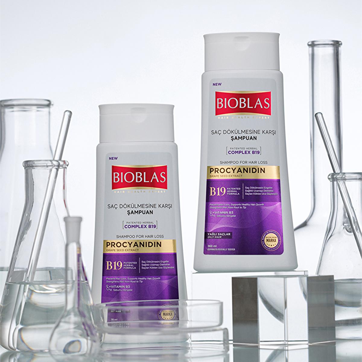 Bioblas Procyanidin Anti-Hair Loss Shampoo with Biotin - Paraben-Free, 12.18 fl oz Bioblas Anti-Hair Loss Shampoo with Biotin - 12.18 fl oz hair loss shampoo, anti hair loss shampoo, Paraben-free shampoo, Biotin shampoo, Procyanidin extract shampoo, hair care, natural hair products, hair strengthening, reduce hair shedding, oily scalp solution, daily hair care, healthy hair products, Bioblas
