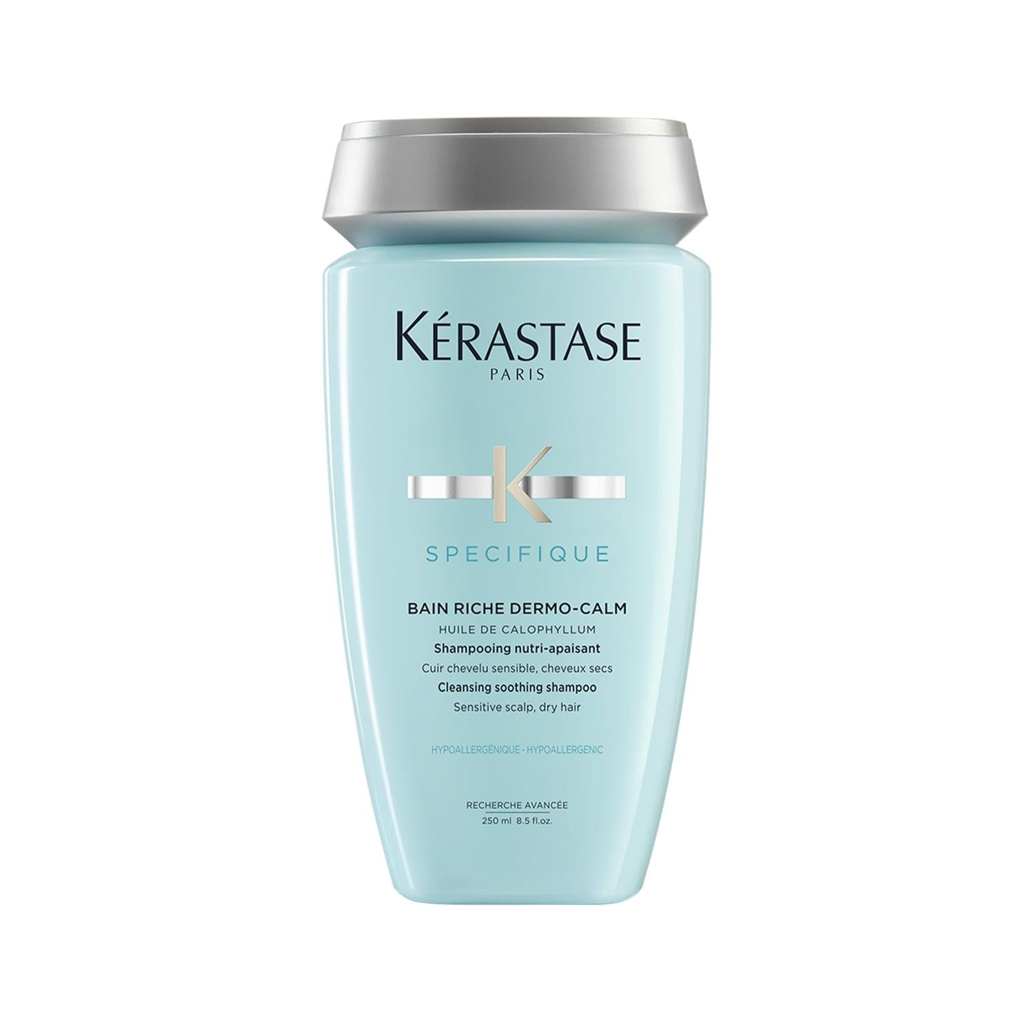 Kerastase Specifique Bain Dermocalm Riche Shampoo for Sensitive Scalp - Soothes, Moisturizes, and Relieves Irritation - 8.45 fl oz Kerastase Shampoo for Sensitive Scalp - Soothes &amp; Moisturizes Sensitive scalp shampoo, Kerastase Specifique, Dry scalp care, Anti-sensitivity hair care, Rich texture shampoo, Hair care for sensitive scalp, Soothing scalp products, Moisturizing shampoo, Dry hair care, Scalp relief, Kerastase products