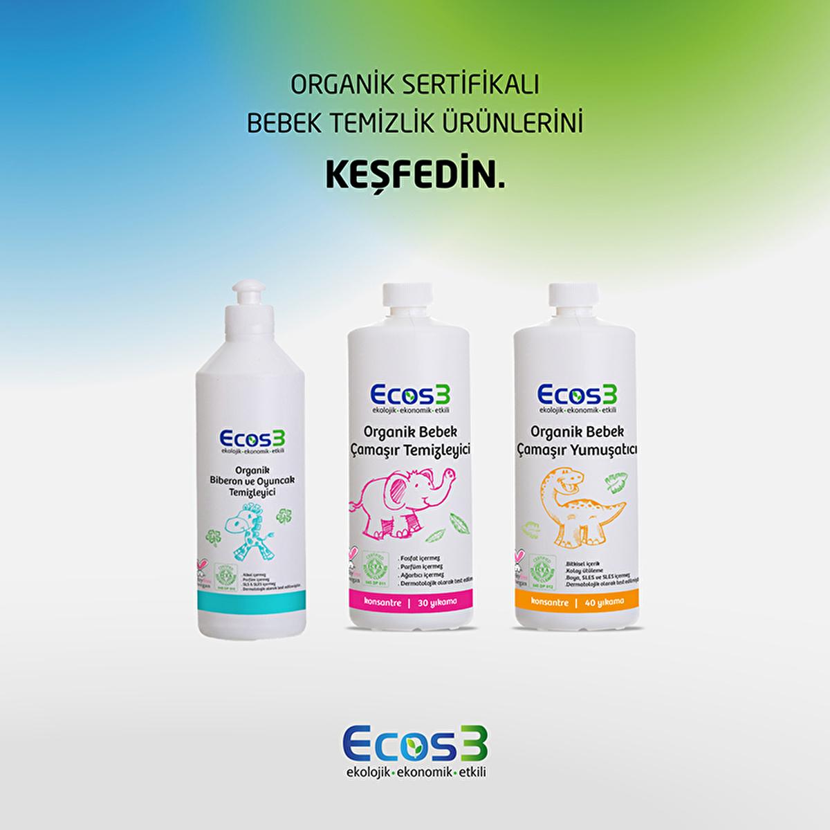 Ecos3 Organic Baby Fabric Softener - Eco-Friendly, Vegan Certified, Concentrated Formula for 40 Washes Ecos3 Organic Baby Fabric Softener - Eco-Friendly & Vegan organic baby fabric softener, eco-friendly laundry softener, vegan certified baby care, concentrated fabric softener, biodegradable laundry products, baby laundry, eco-friendly baby products, gentle fabric softener, natural baby care, sustainable living, cruelty-free baby products
