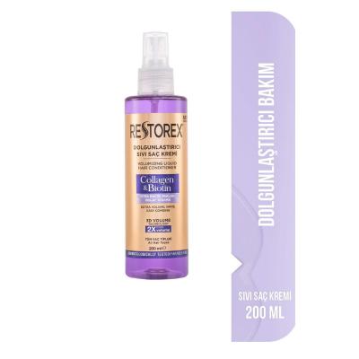 Restorex Collagen Biotin Leave-In Hair Cream for Nourished & Voluminous Hair - 6.76 fl oz Restorex Collagen Biotin Hair Cream for Healthy Hair Hair care product, Collagen hair treatment, Biotin hair cream, Leave-in hair conditioner, Nourishing hair care for all hair types, Hair nourishment, Collagen, Biotin, Leave-in cream, Hair volume, Hair shine, Hair health