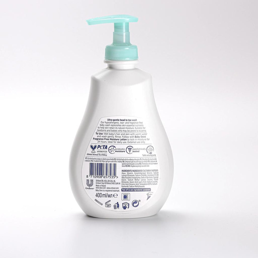 Baby Dove Sensitive Skin Hair and Body Wash 400 ml