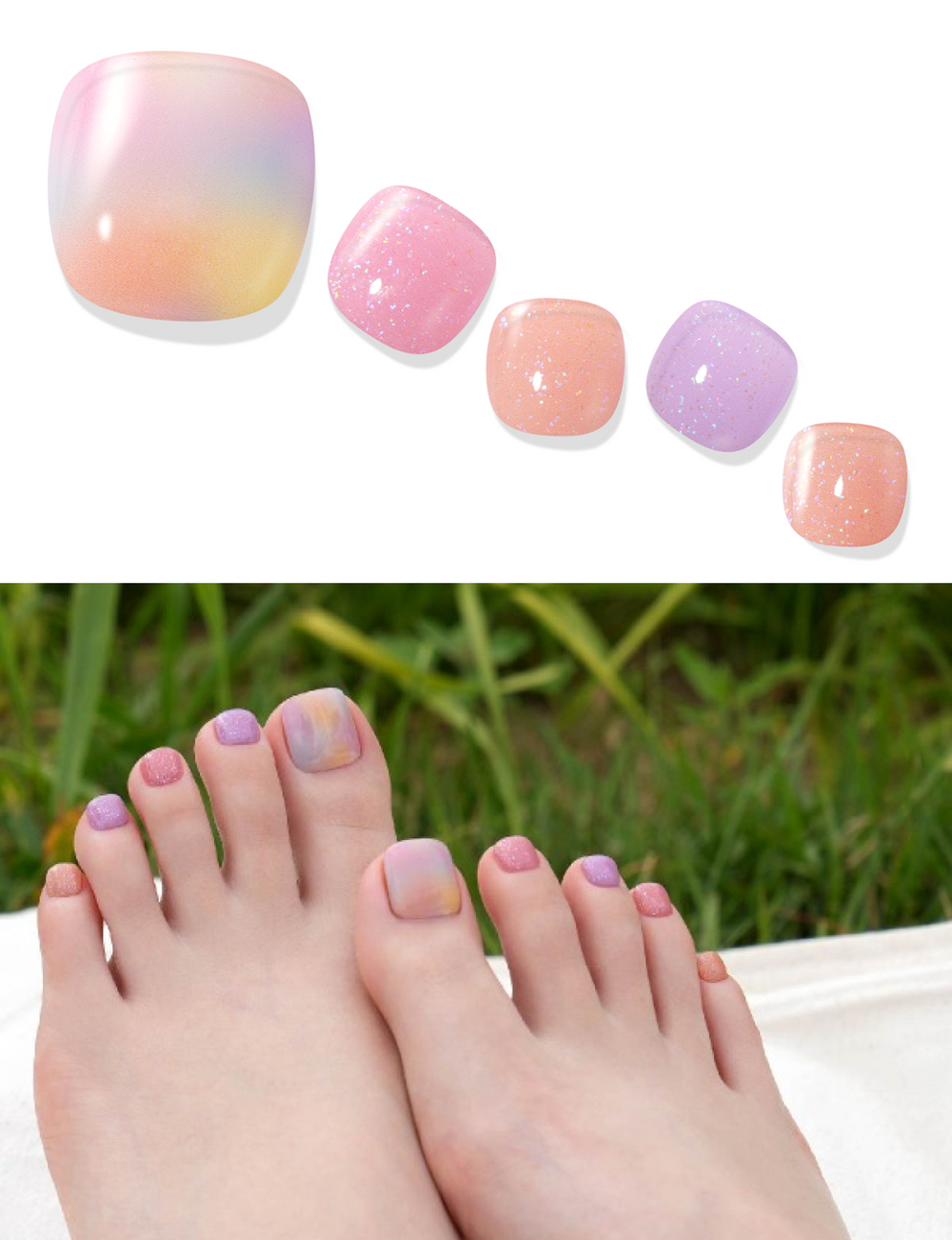 Gelato Factory Solar Cured Gel Pedi Sweet Candy Dream 30 Strips