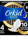 Orkid Ultra Gece Extra (Boy 4) - Nighttime Hygienic Pads with 60% Larger Back Section for Extra Protection - Hygiene Products