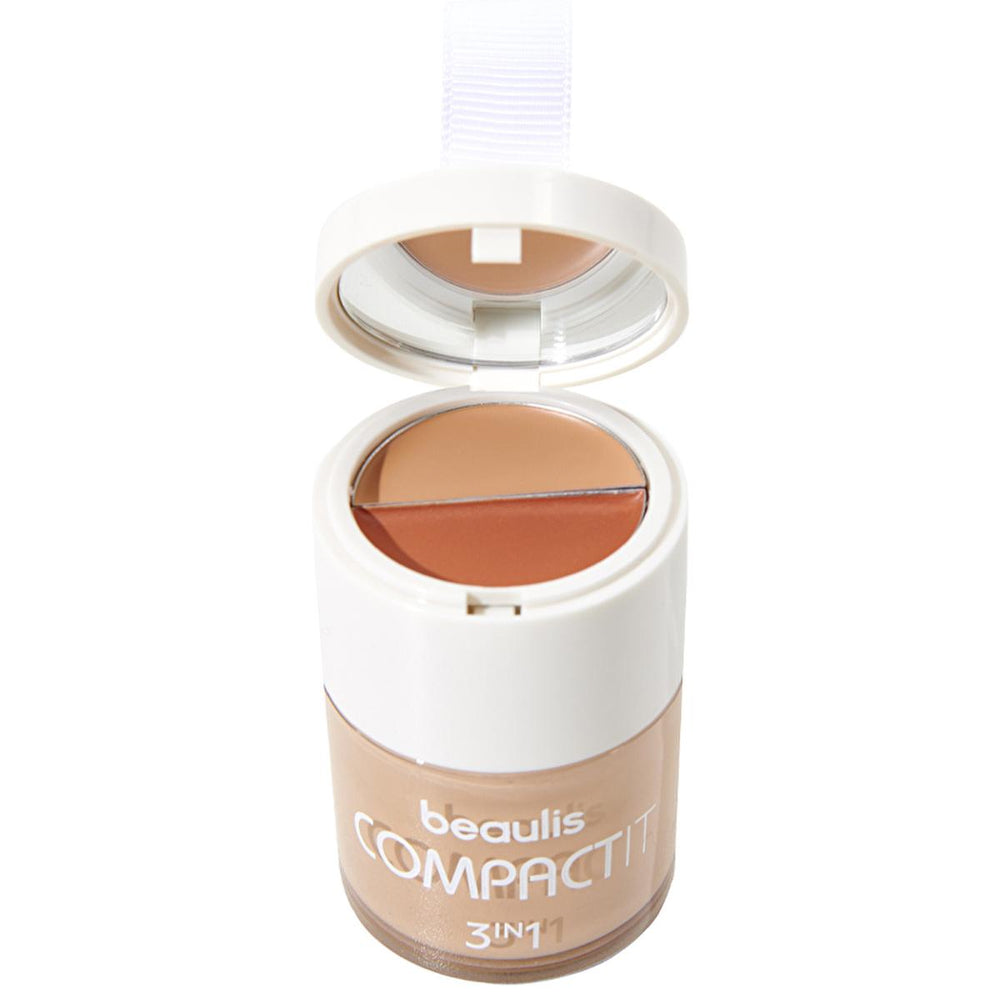 Beaulis 3-in-1 Compact Makeup - Foundation, Blush, Concealer for Natural Look - view 2