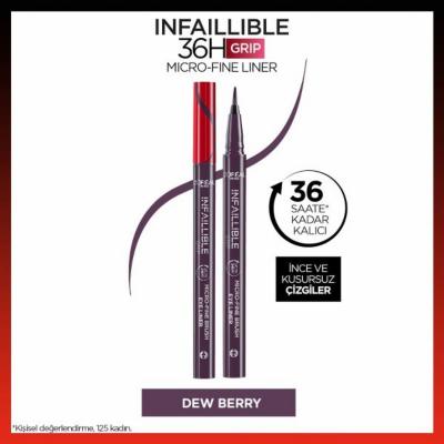 Loreal Paris Infaillible 36H Grip Micro Fine Eyeliner - 04 Dew Berry, Long Lasting & Waterproof Eyeliner with 0.1 mm Fine Tip Loreal Paris 36H Eyeliner - Long Lasting & Waterproof Loreal Paris Eyeliner, Waterproof Eyeliner, Long Lasting Eyeliner, Fine Tip Eyeliner, 36H Eyeliner, Infaillible 36H Grip Micro Fine Eyeliner, Cosmetics, Makeup, Eye Makeup, Durable Makeup, Precise Eyeliner, Water-Resistant Cosmetics, Beauty Products, Eye Liner, Liquid Eyeliner, High Precision Eyeliner