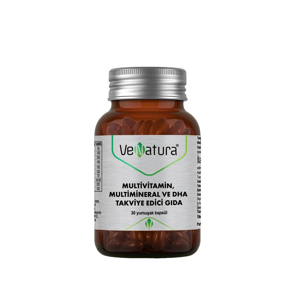 VeNatura Dietary Supplement Multivitamin & Multimineral with DHA - 30 Soft Capsules VeNatura Multivitamin & Multimineral with DHA Supplement multivitamin, multimineral supplement, DHA supplement, dietary supplement, health and wellness products, nutritional support, heart health, brain function, overall well-being, health-conscious individuals, dietary gaps, nutritional supplementation