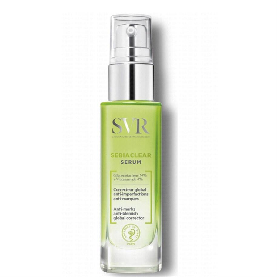 svr sebiaclear serum front view, svr sebiaclear serum texture, svr sebiaclear serum application SVR Sebiaclear Serum - Acne Treatment | 30ml SVR Sebiaclear Serum - Acne Care | 30ml skincare, acne-treatment, serum, moisturizer, hydraulic-acid, retinoid, combination-skin, oil-free, ai-generated, svr