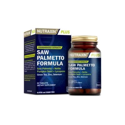 Nutraxin Plus Saw Palmetto Formula 60 Tablet - Natural Prostate Health Support Supplement Nutraxin Plus Saw Palmetto 60 Tablet - Prostate Health Support Saw Palmetto Supplement, Prostate Health Support, Natural Dietary Supplement, Zinc and Selenium Supplement, Antioxidant Supplement, Men's Health, Dietary Enhancement, Health Conscious, Prostate Support, Urinary Health, Natural Ingredients, Supplement for Men, Health and Wellness