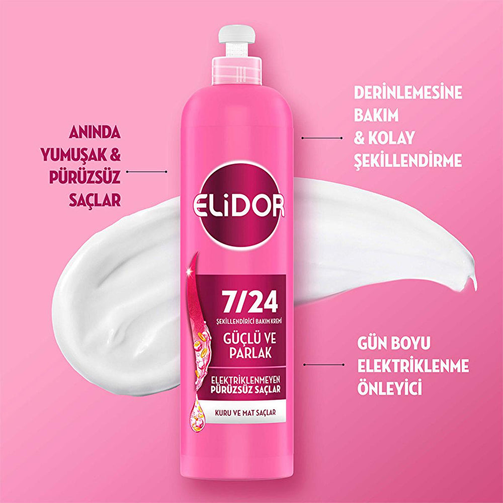 Elidor 7/24 Hair Care Cream - Nourishing, Anti-Frizz, Long-Lasting Shine for Dry & Dull Hair - view 3
