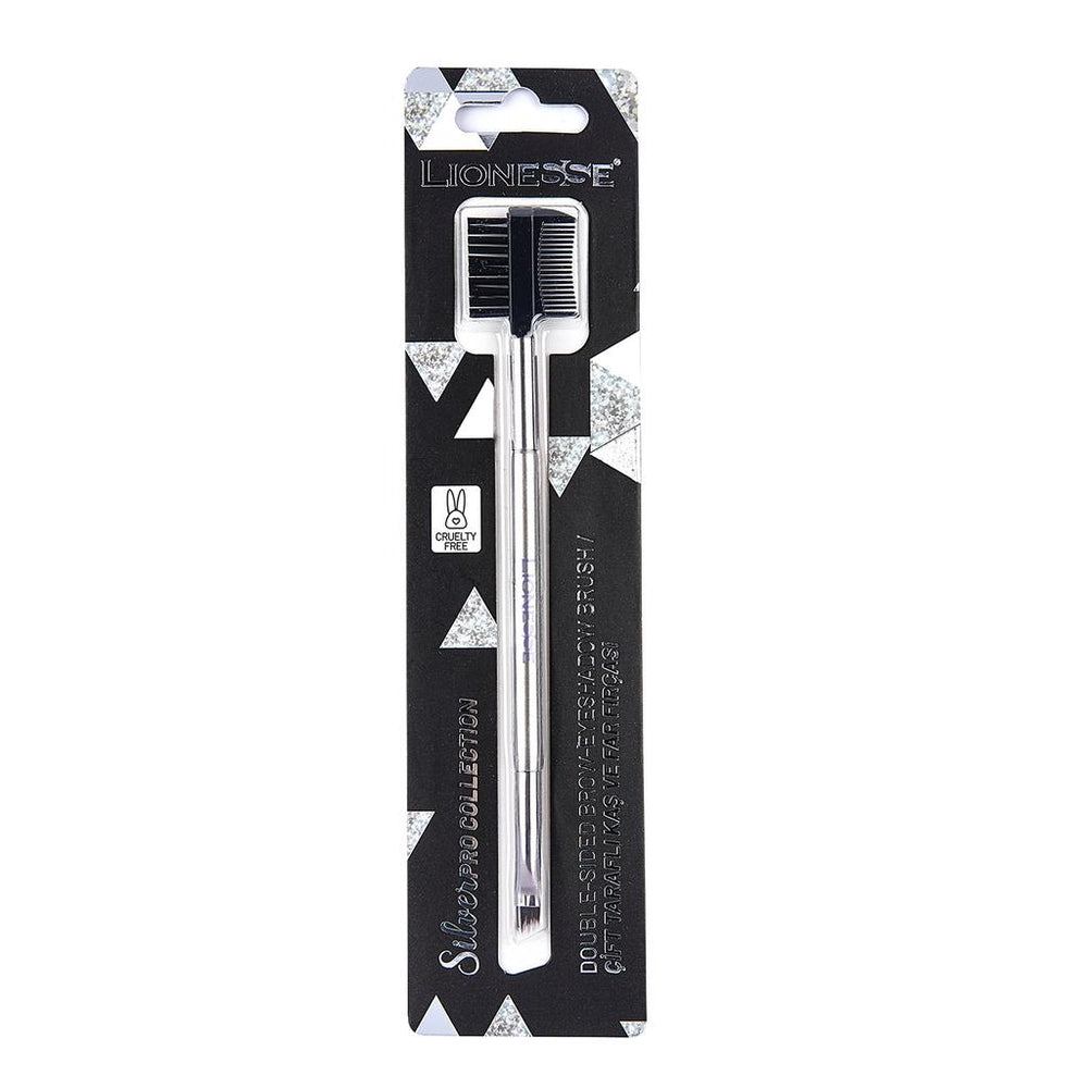 Lionesse Silver Collection Dual-Sided Brow & Eyeshadow Brush