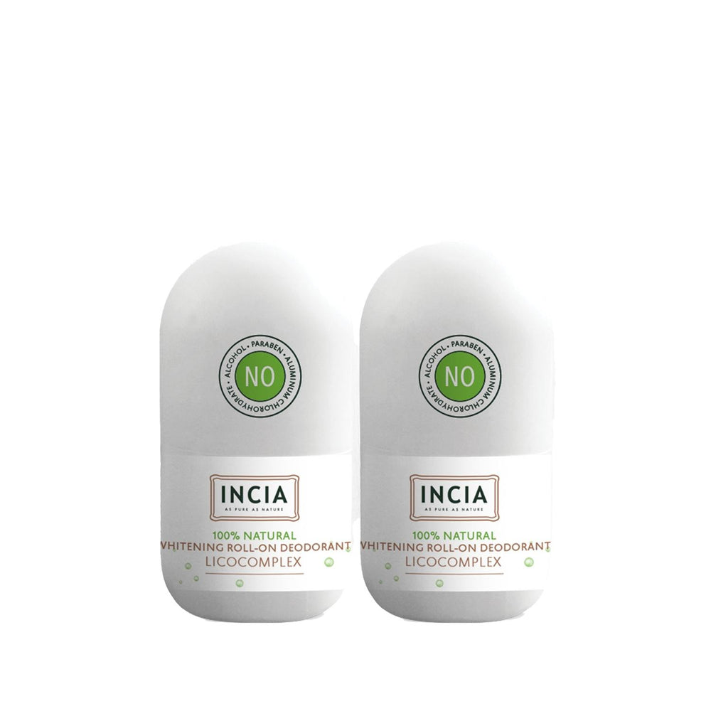 INCIA Natural Whitening Roll-On Deodorant - 50ml x 2 Pack - Natural Deodorant for Underarm Whitening & Hygiene INCIA Natural Whitening Roll-On Deodorant - 50ml x 2 natural whitening deodorant, roll-on deodorant, underarm whitening, natural deodorant, personal hygiene products, hygiene, natural personal care, whitening deodorant, deodorant, roll-on, 50ml, 2 pack, INCIA