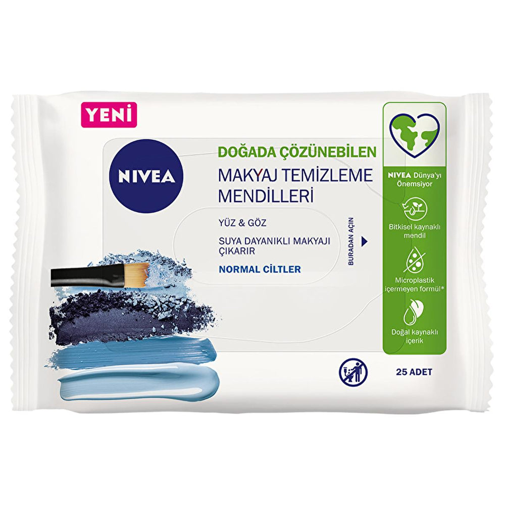 Nivea Makeup Remover Wipes - Gentle, Natural, & Effective - 25 Count - Makeup Remover