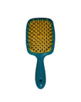 Janeke Superbrush Detangling Hair Brush Green & Yellow