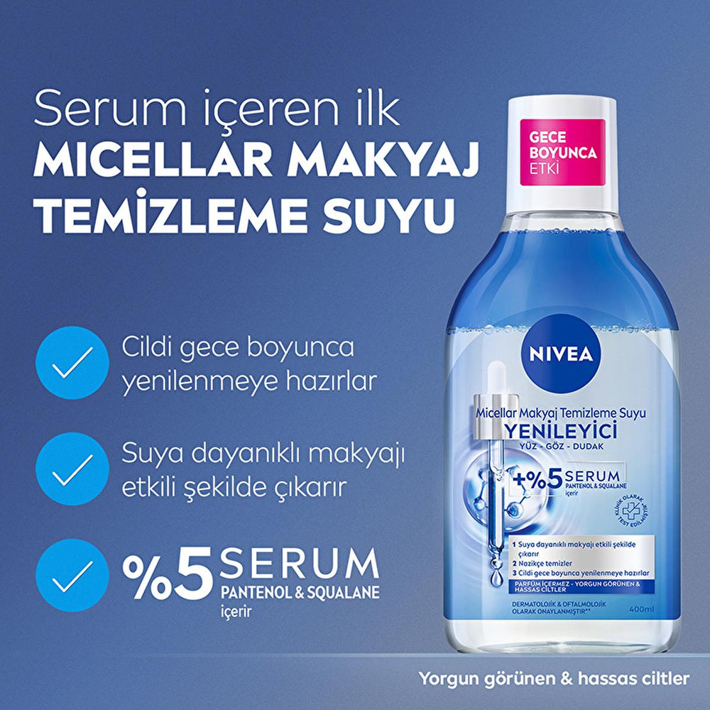 Nivea Micellar Makeup Remover with Serum - Gentle, Effective Makeup Removal for Sensitive Skin - 13.53 fl oz Nivea Micellar Makeup Remover with Serum - 13.53 fl oz Micellar Makeup Remover, Nivea Micellar Water, Serum infused makeup remover, Gentle makeup remover for sensitive skin, Effective waterproof makeup remover, Skincare, Makeup Removal, Sensitive Skin Care, Nivea, Cosmetics, Beauty Products