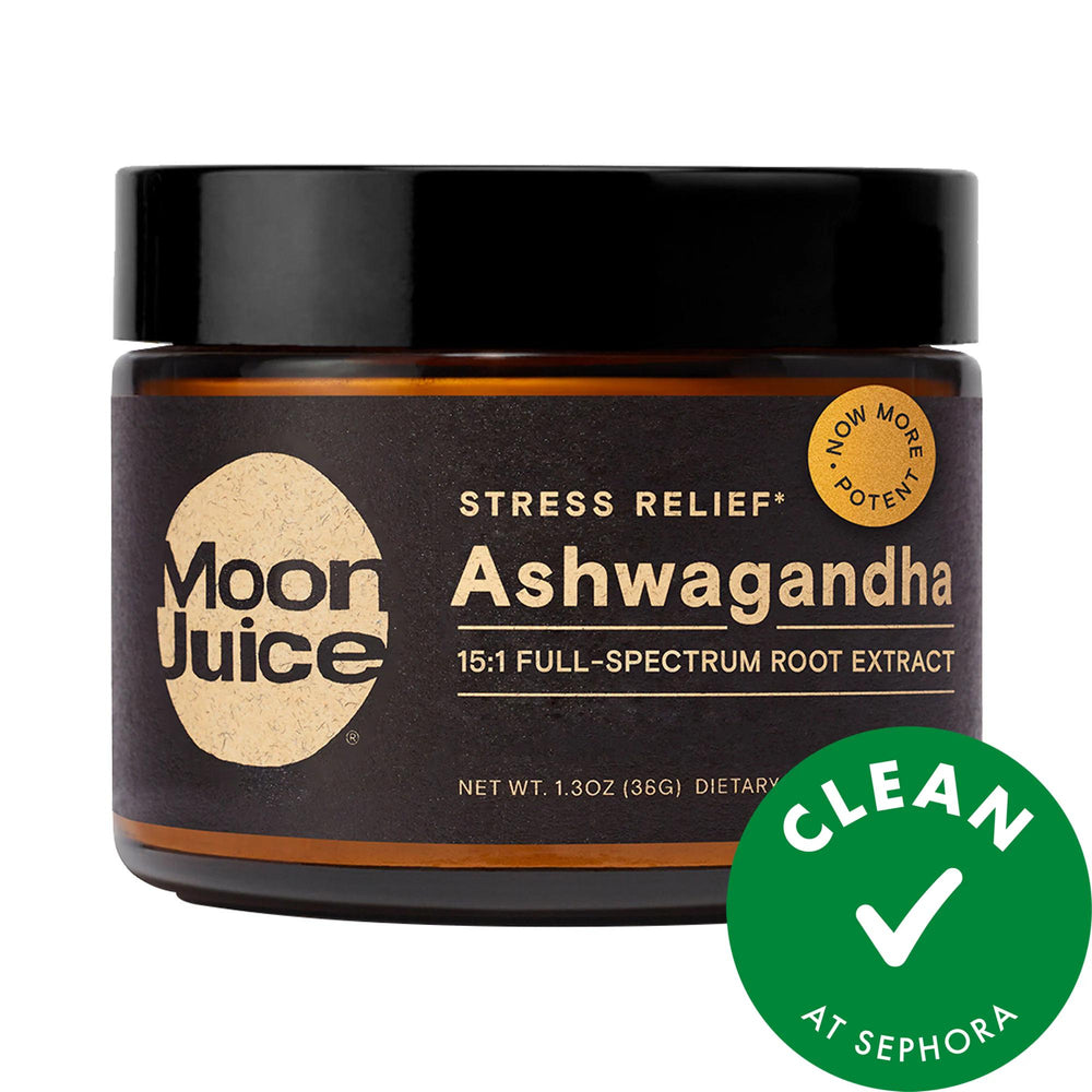 The Moon Juice Ashwagandha Organic Root Extract Supplement for Stress Relief and Energy Ashwagandha Stress Relief Supplement | Moon Juice Ashwagandha Organic Root Extract, Stress Relief Supplement, Adaptogenic Herb, Natural Energy Boost, Immunity Support, Wellness, Health Supplements, Organic Supplements, Energy and Focus, Mental Clarity, Stress Management, Anxiety Relief, Adaptogen, Ayurvedic Medicine, Chinese Medicine, CLEAN at Sephora, Moon Juice