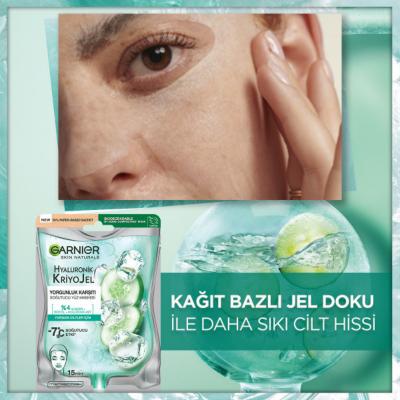 Garnier Hyaluronic Cooling Anti-Fatigue Face Mask: Hydrating Cucumber Kriyojel Single-Use for Tired Skin Garnier Hyaluronic Cooling Face Mask | Hydrate & Revitalize hyaluronic acid face mask, cooling face mask, anti-fatigue face mask, hydrating face mask, cucumber face mask, single use face mask, garnier face mask, kriyojel face mask, facial mask, hyaluronic acid, cucumber extract, anti-fatigue, cooling, moisturizing, single-use, skincare, tired skin, dull skin, hydrating, refreshing, revitalizing, radiant,