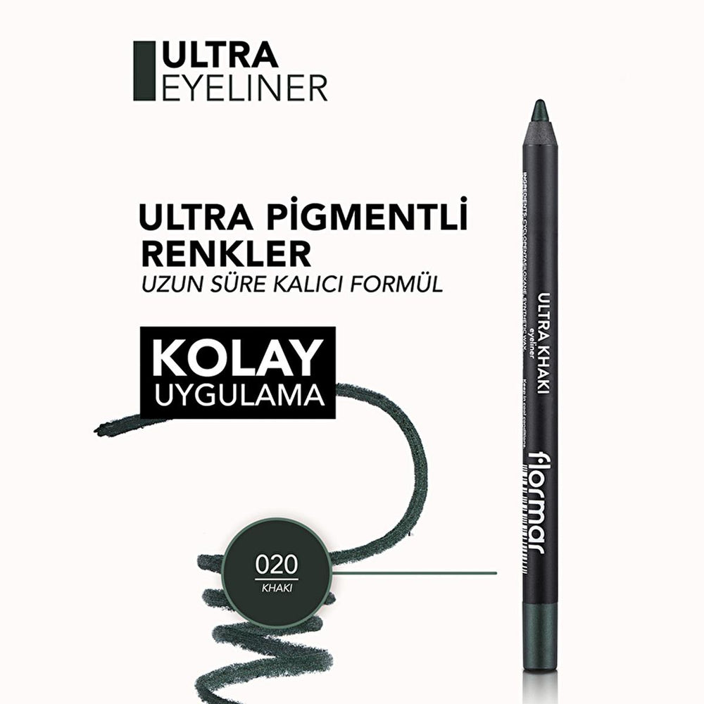 Flormar Mat Eye Pencil - Ultra Pigmented, Soft-Tipped & Matte Finish for Intense Eye Color - view 3