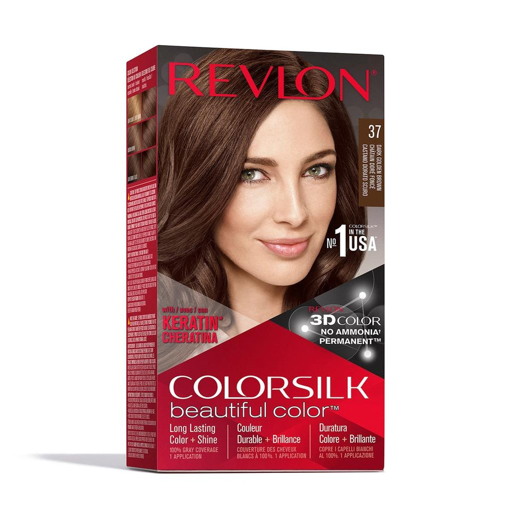 Revlon ColorSilk Beautiful Color Hair Dye 37 Dark Golden Brown
