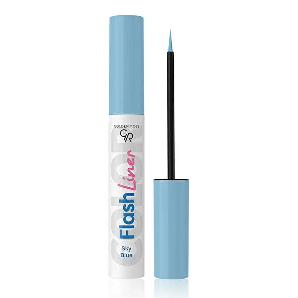 Golden Rose Flash Liner Sky Blue Eyeliner - Vibrant, Precise, 8 Color Options Golden Rose Flash Liner Sky Blue Eyeliner colorful eyeliner, precise eyeliner, vibrant eye makeup, Golden Rose Flash Liner, Sky Blue eyeliner, beauty, cosmetics, makeup, eye makeup, bold eye look, trendy cosmetics, easy makeup removal