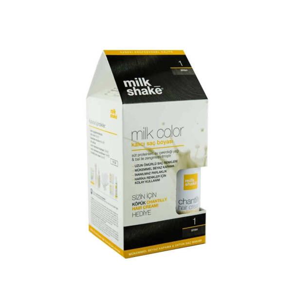 Milk Shake Black Hair Dye and Nourishing Hair Cream Set - Hair Care for All Hair Types - Hair Dye