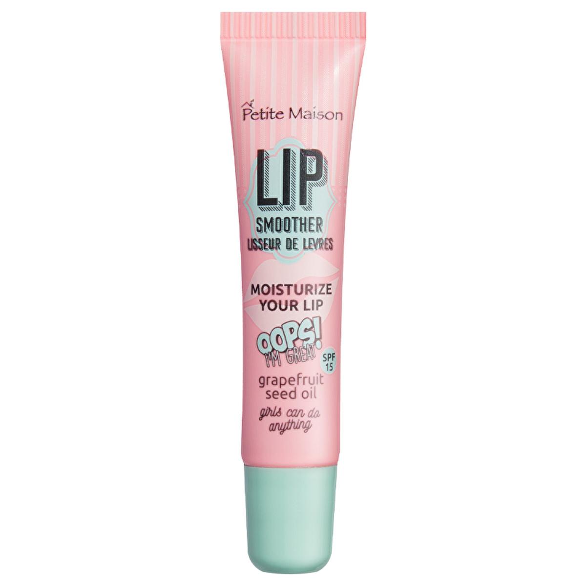 petite maison lip smoother packaging, applying petite maison lip balm, petite maison lip smoother with shea butter Petite Maison Lip Smoother - Hydrating Lip Balm with SPF - All Skin Types | 0.4 fl oz Petite Maison Lip Smoother - Hydrating Lip Balm with SPF lip-care, hydrating-lip-balm, spf-lip-balm, petite-maison, grapefruit-flavor, all-skin-types, lip-smoother, natural-ingredients, moisturizing-lips, ai-generated