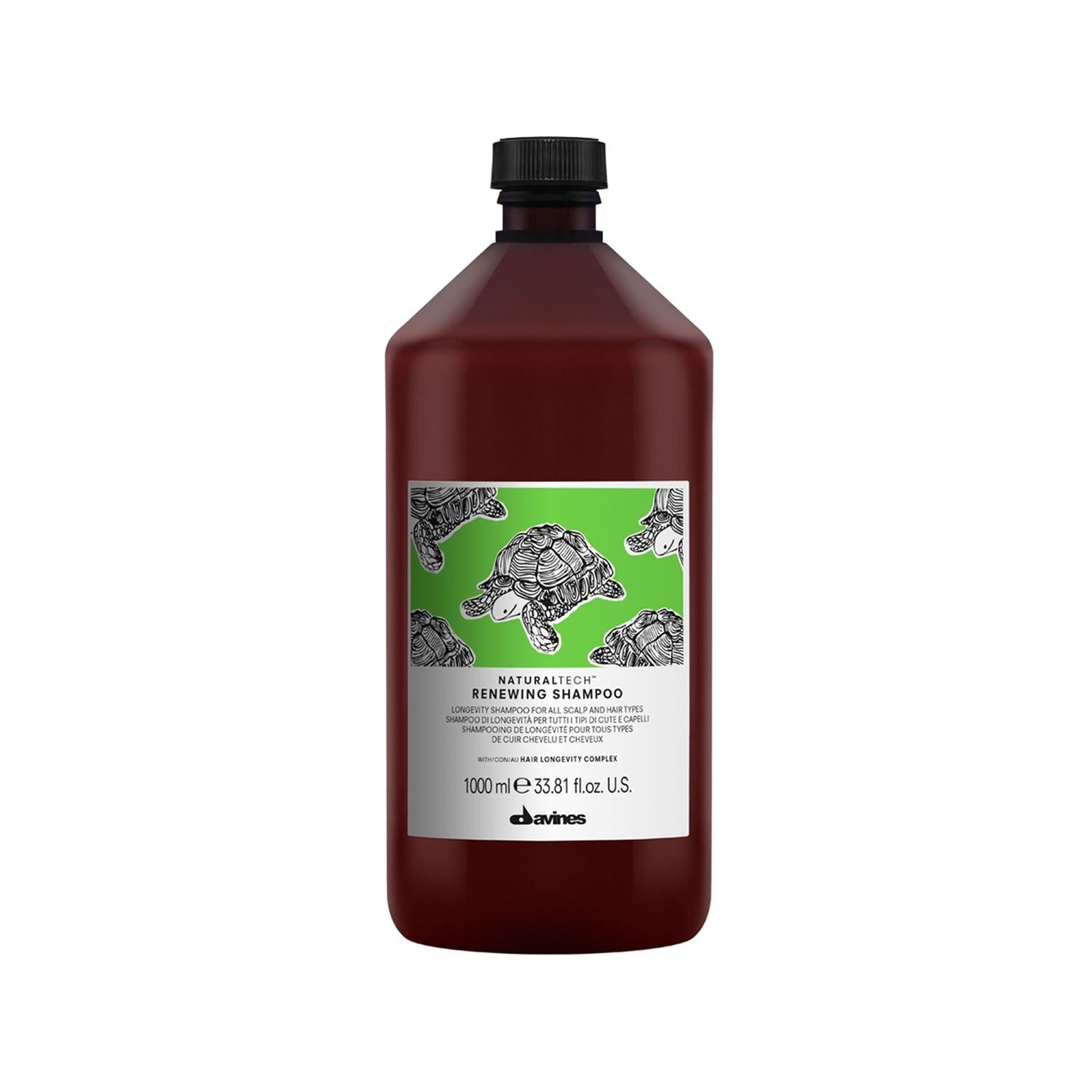Davines NaturalTech Renewing Shampoo for All Hair Types - 1000ml Natural & Nourishing Hair Care Davines NaturalTech Renewing Shampoo - Natural Hair Care natural shampoo, renewing shampoo, shampoo for all hair types, Davines NaturalTech, large volume shampoo, natural hair care, gentle shampoo, nourishing shampoo, hair renewal, chemical-free shampoo